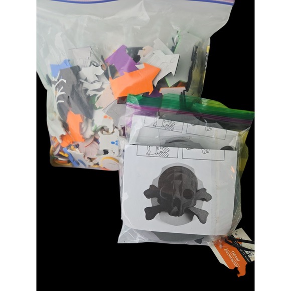 Lot of New Halloween Decor Craft Baking Pumpkin Skull Eyes Headbands Treat Bag - Picture 7 of 14